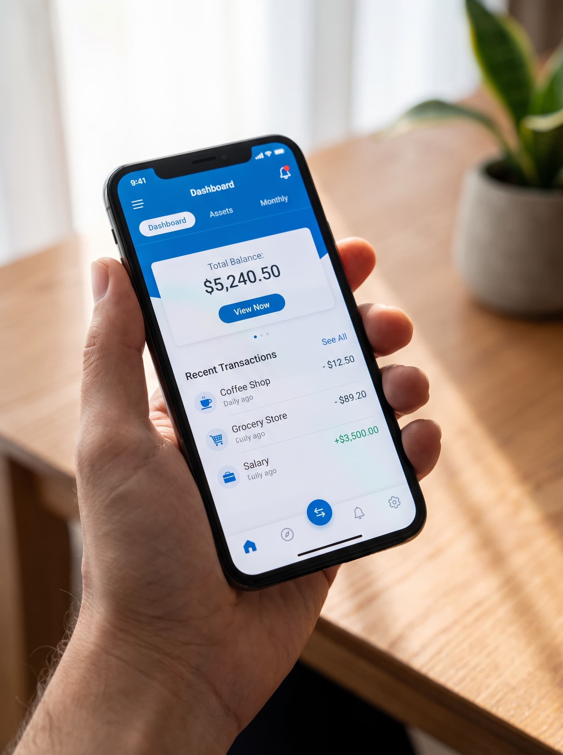 Application bancaire digit sur smartphone